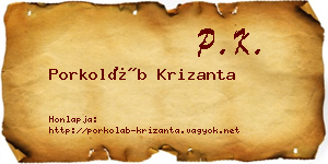 Porkoláb Krizanta névjegykártya